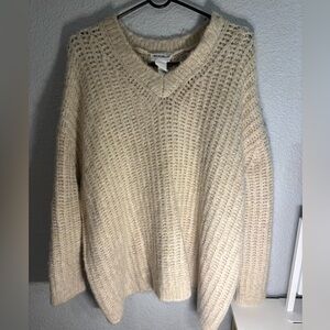 For The Republic Beige Knit Sweater